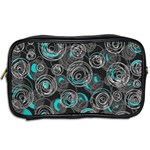 Gray and blue abstract art Toiletries Bags 2-Side Back