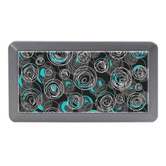 Gray And Blue Abstract Art Memory Card Reader (mini)