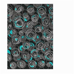 Gray And Blue Abstract Art Large Garden Flag (two Sides)