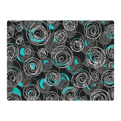 Gray And Blue Abstract Art Double Sided Flano Blanket (mini) 