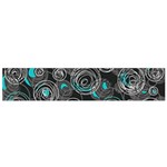 Gray and blue abstract art Flano Scarf (Small) Back