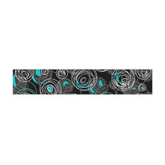 Gray And Blue Abstract Art Flano Scarf (mini)