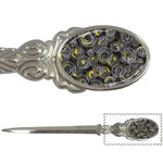 Gray and yellow abstract art Letter Openers Front