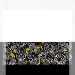 Gray And Yellow Abstract Art Rectangular Jigsaw Puzzl