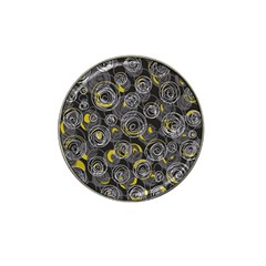 Gray And Yellow Abstract Art Hat Clip Ball Marker (4 Pack) by Valentinaart