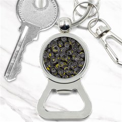 Gray And Yellow Abstract Art Bottle Opener Key Chains by Valentinaart