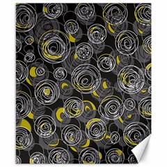 Gray And Yellow Abstract Art Canvas 8  X 10 