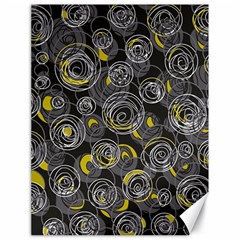 Gray And Yellow Abstract Art Canvas 18  X 24   by Valentinaart