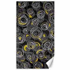 Gray And Yellow Abstract Art Canvas 40  X 72  