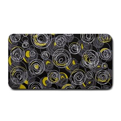 Gray And Yellow Abstract Art Medium Bar Mats