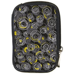 Gray And Yellow Abstract Art Compact Camera Cases