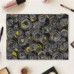 Gray and yellow abstract art Cosmetic Bag (XL) Back