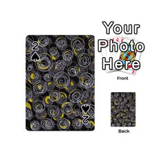 Gray And Yellow Abstract Art Playing Cards 54 (mini) 