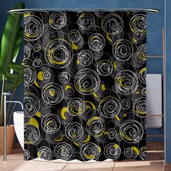 Gray And Yellow Abstract Art Shower Curtain 60  X 72  (medium) 