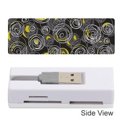 Gray And Yellow Abstract Art Memory Card Reader (stick) 