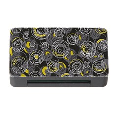 Gray And Yellow Abstract Art Memory Card Reader With Cf