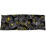 Gray and yellow abstract art Body Pillow Case Dakimakura (Two Sides) Front