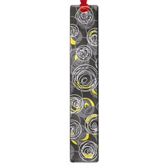 Gray And Yellow Abstract Art Large Book Marks