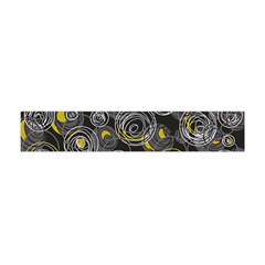 Gray And Yellow Abstract Art Flano Scarf (mini) by Valentinaart