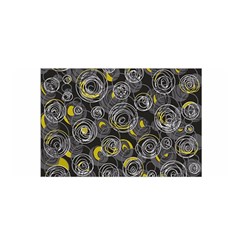 Gray And Yellow Abstract Art Satin Wrap