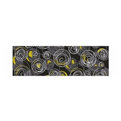 Gray And Yellow Abstract Art Satin Scarf (oblong)