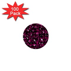 Magenta Abstract Art 1  Mini Buttons (100 Pack) 