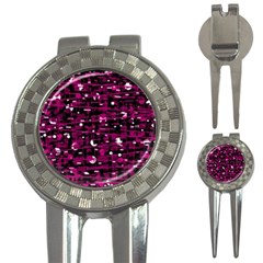 Magenta Abstract Art 3-in-1 Golf Divots