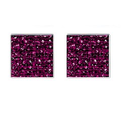 Magenta Abstract Art Cufflinks (square)