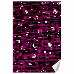 Magenta Abstract Art Canvas 24  X 36 