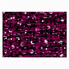 Magenta Abstract Art Large Glasses Cloth (2-side) by Valentinaart