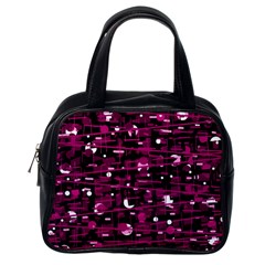 Magenta Abstract Art Classic Handbags (one Side) by Valentinaart