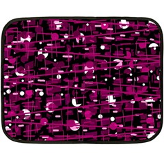 Magenta Abstract Art Double Sided Fleece Blanket (mini)  by Valentinaart