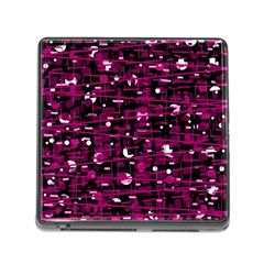 Magenta Abstract Art Memory Card Reader (square)