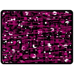 Magenta Abstract Art Fleece Blanket (large) 