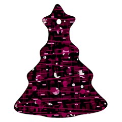 Magenta Abstract Art Ornament (christmas Tree) by Valentinaart