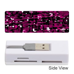 Magenta Abstract Art Memory Card Reader (stick) 