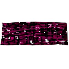 Magenta Abstract Art Body Pillow Case (dakimakura) by Valentinaart