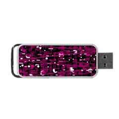 Magenta Abstract Art Portable Usb Flash (one Side)