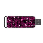 Magenta abstract art Portable USB Flash (Two Sides) Front