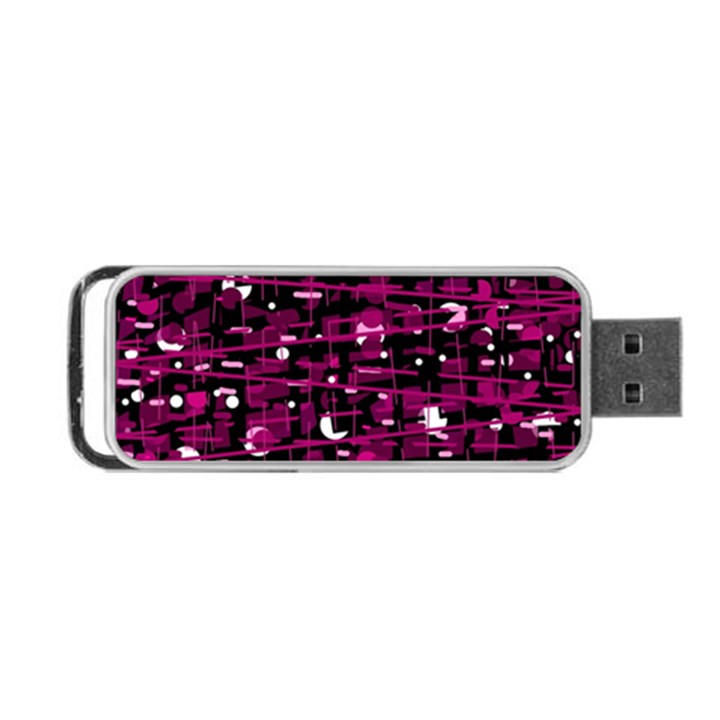 Magenta abstract art Portable USB Flash (Two Sides)