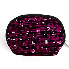 Magenta Abstract Art Accessory Pouches (medium) 