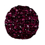 Magenta abstract art Standard 15  Premium Flano Round Cushions Back