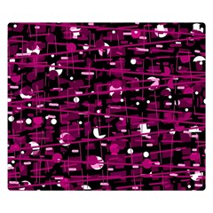 Magenta Abstract Art Double Sided Flano Blanket (small) 