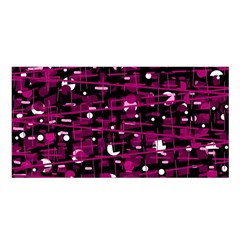 Magenta Abstract Art Satin Shawl by Valentinaart