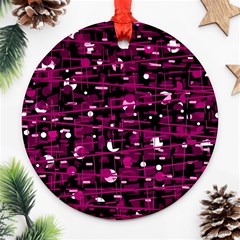 Magenta Abstract Art Ornament (round) 