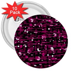 Magenta Abstract Art 3  Buttons (10 Pack)  by Valentinaart