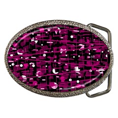 Magenta Abstract Art Belt Buckles by Valentinaart