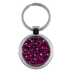 Magenta Abstract Art Key Chains (round) 