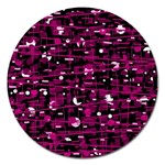 Magenta abstract art Magnet 5  (Round) Front