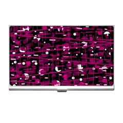 Magenta Abstract Art Business Card Holders